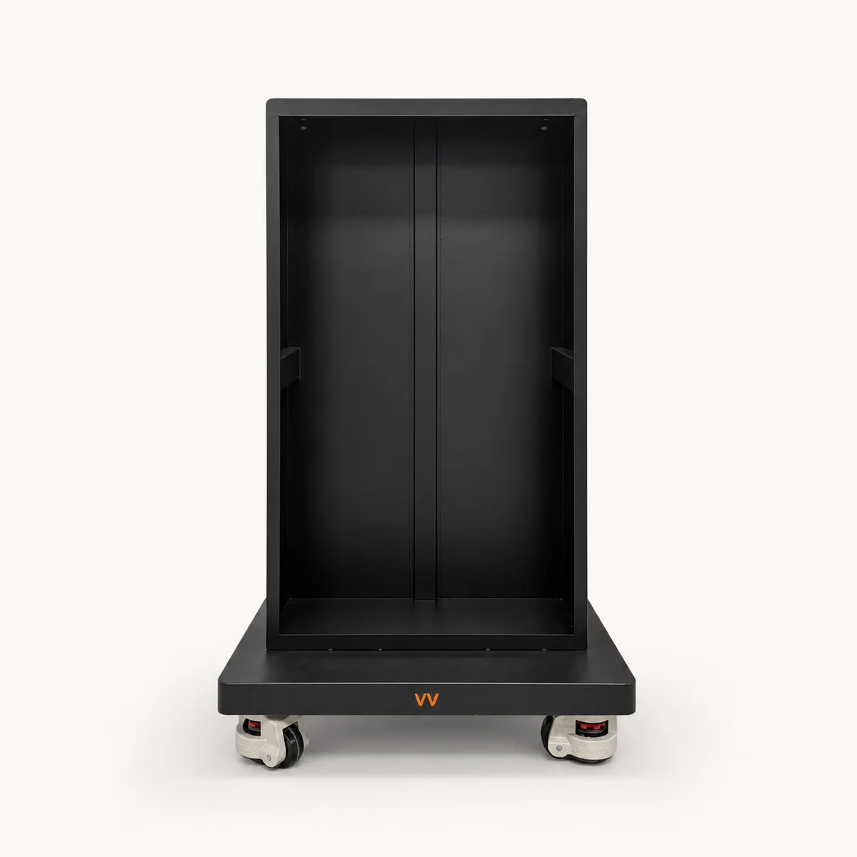 Black VapeVendy rolling pedestal stand for a wall vending machine